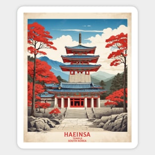 Haiensa Temple South Korea Travel Tourism Retro Vintage Magnet